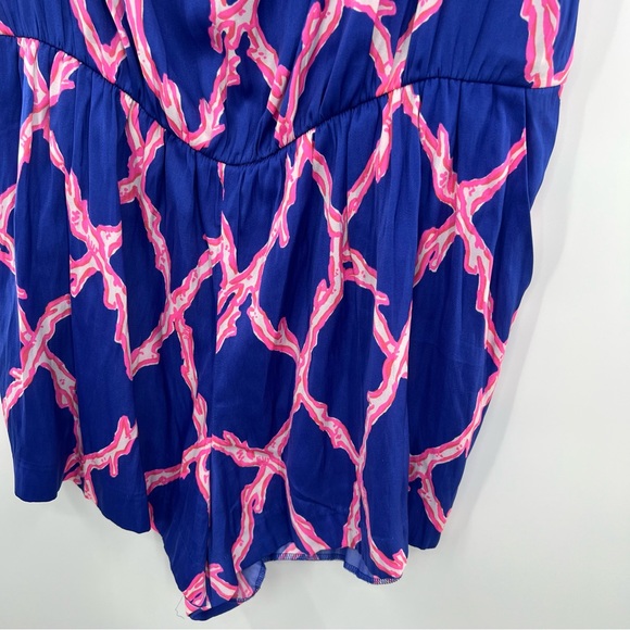 Lilly Pulitzer Ritz Romper Deep Dive Engineered Blue Nautical Santorini XL - Picture 6 of 11